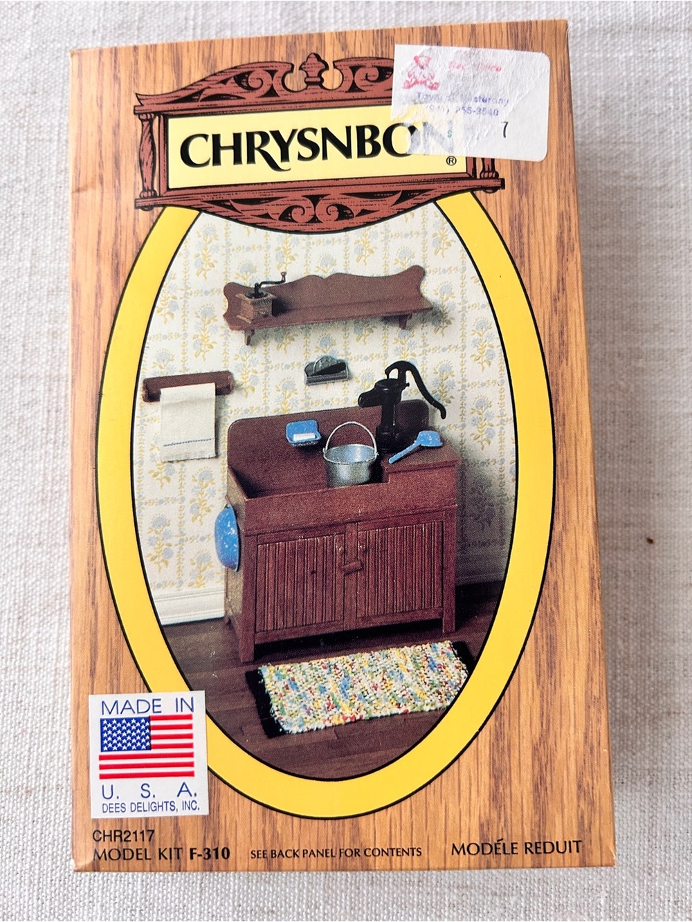 Dollhouse Miniature Chrysnbon Victorian 12 Scale Dry Sink Kit